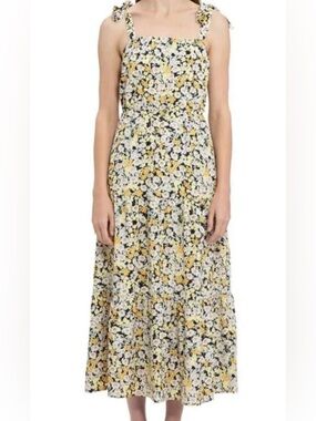 Sanctuary Yellow and White Floral Midi Dress
